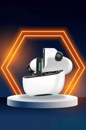 Newface LS-518 Aktif Gürültü Engelleyici Özellikli TWS Airpods Kulaklık - Beyaz-Siyah