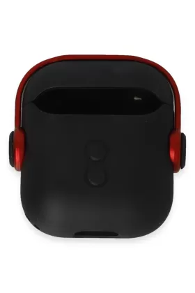 Newface Airpods 2 (2.nesil) Cool Kılıf - Siyah-Kırmızı