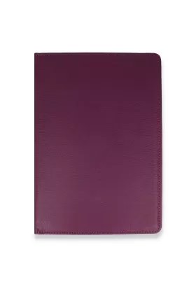 Newface Samsung Galaxy X800 Tab S8 Plus 12.4 Kılıf 360 Tablet Deri Kılıf - Mürdüm