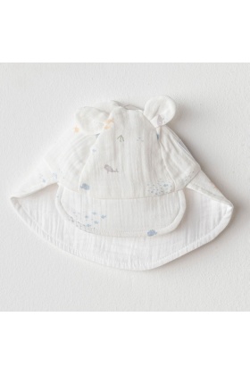 AC25618 Ocean İs My Happy Place Müslin Şapka White