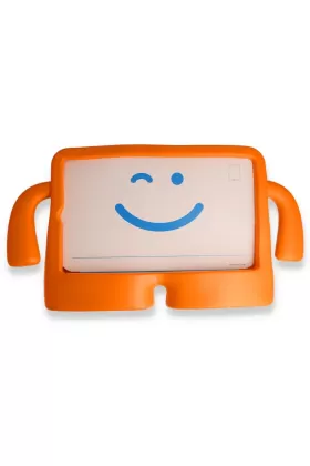 Newface Samsung Galaxy T500 Tab A7 10.4 Kılıf Karakter Tablet Silikon - Turuncu