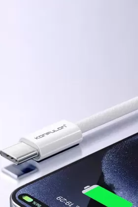 Konfulon DC82 1M 60W Type-C to Type-C  PD Hızlı Şarj Kablo - Beyaz