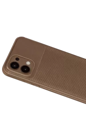 Newface Oppo A6 Pro 4G Auto Focus Karbon Kapak - Kahverengi