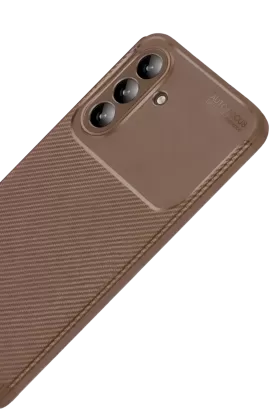 Newface Samsung Galaxy A57 5G Auto Focus Karbon Kapak - Kahverengi