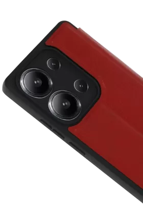 Newface Xiaomi Redmi 15C 4G Flip Cover - Kırmızı