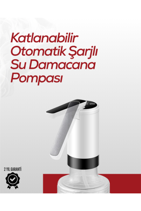 Akıllı Şarjlı Damacana Pompası Tek Tuşla Su Dolum