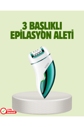 Çok Fonksiyonlu Epilatör 600mAh 90 Dakika Kullanım LED Metal Başlık Su Geçirmez