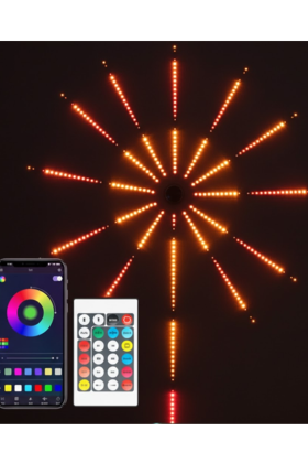 Uygulama Destekli RGB LED Havai Fişek Duvar Aydınlatması