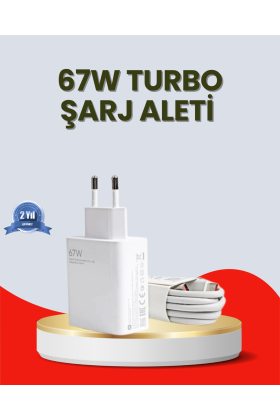 67 Watt Ultra Hızlı Şarj Adaptörü Xiaomi Redmi 9 10 12C Uyumlu