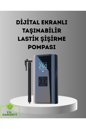 Dijital Ekranlı Kablosuz Hava Pompası LED Işıklı 12V 80W