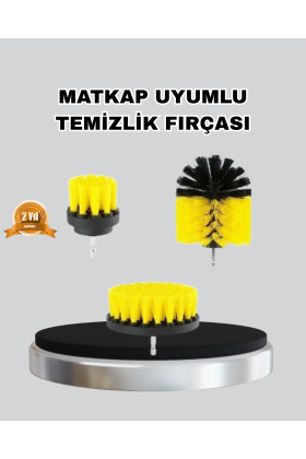 3 Parça Matkap Fırça Temizlik Seti – Her Yüzey İçin Güçlü ve Pratik Çözüm