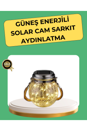 Solar Güneş Enerjili Dekoratif Cam Lamba