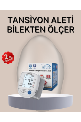 Bilekten Ölçer Tansiyon Aleti Şarjlı-Pilli Hafızalı Pratik Kullanım