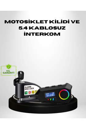 Motosiklet ve Günlük Kullanım İçin Bluetooth Hoparlör ve Disk Kilidi Seti