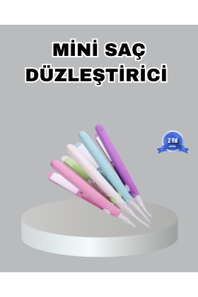 Mini Seramik Saç Düzleştirici – Kompakt Boy 180°C Hızlı Isınma Seyahat Tipi