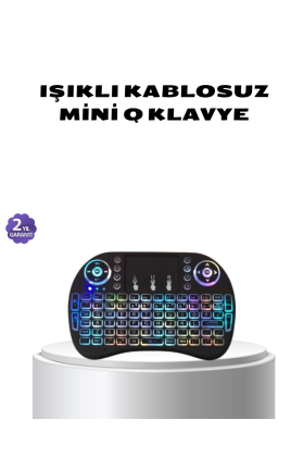 Işıklı Q Klavye – Entegre Touchpad Ergonomik Tasarım ve Türkçe Karakter Desteği