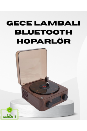 Dekoratif Gece Işığı Bluetooth Hoparlör Dijital Saat Çok Yönlü Sesli Aydınlatma