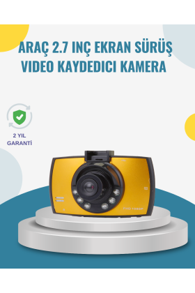 Araç İçi HD DVR Kamera G Sensor ve Hareket Algılama Özellikli
