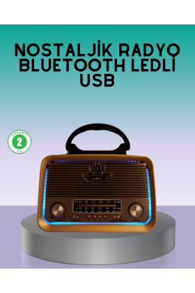 Bluetooth Özellikli Nostalji Radyo 3 Bant FM AM SW