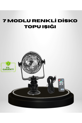 Ritme Duyarlı LED Disko Topu – Renkli Işık Gösterili Parti Lambası