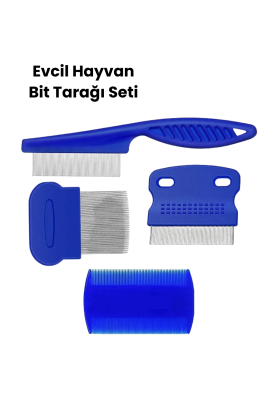 Bit Pire ve Tüy Temizliğine Uygun Çok Amaçlı Evcil Hayvan Tarağı Seti