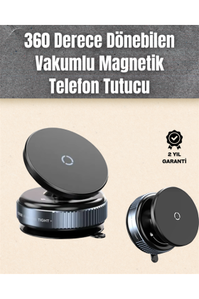 Çok Yönlü Döner Başlıklı Vakumlu Araç Telefon Standı – Sert Yollarda Stabil Kullanım