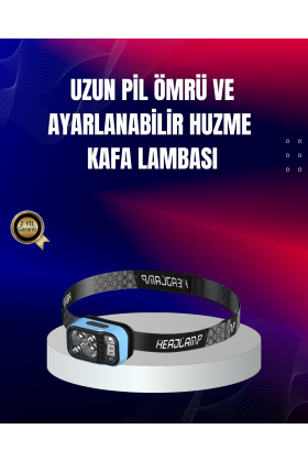 Süper Parlak LED Kafa Feneri 3 Renk 53 Mod Type C Şarjlı