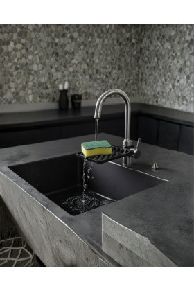 Musluğa Monte Sünger Organizeri Hijyenik Drenajlı Pratik Tasarım