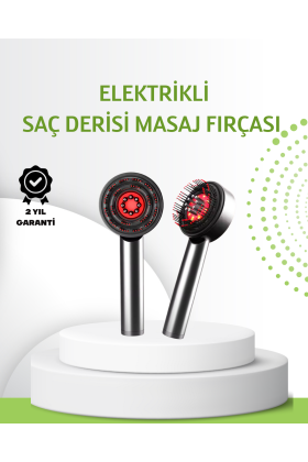 Şarjlı Saç Derisi Masaj Cihazı Kırmızı Işık ve 3D Tarak Dişli
