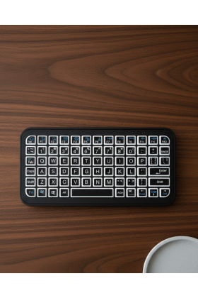 Bluetooth 5.2 Destekli Kablosuz Mini RGB Klavye Ultra İnce