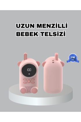 Şarjlı Bebek Telsizi Uzun Mesafe 22 Kanal LCD Ekran VOX Modu 400 mAh