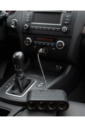 Araçlar İçin 4’lü Çakmak Çoklayıcı Type C USB ve Koruma Sistemli