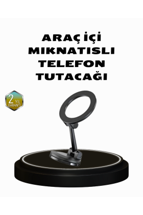 360° Dönebilen Katlanır Manyetik Araç Telefon Tutucu – MagSafe Uyumlu Kompakt ve Şık Tasarım