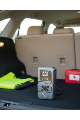 12.000 mAh Akü Takviye Destekli LED Işıklı Araç Kompresörü