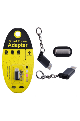 Ligtining Dönüştürücü Micro Usb Adaptor Converter Çevirici Başlık Anahtarlık-(5775)