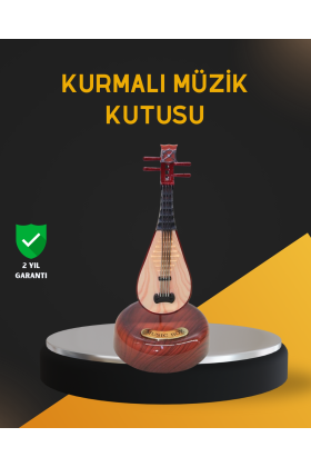Klasik Ud Figürlü Melodili Müzik Kutusu Şık Hediyelik