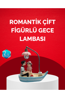 Sevgililer Günü İçin Romantik Çift Figürlü Dekoratif Gece Lambası
