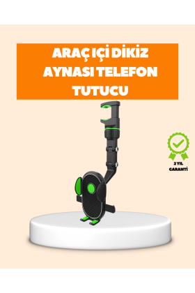 Araç İçi Dikiz Aynası Telefon Tutucu Katlanabilir ve Çok Fonksiyonlu