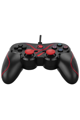 RAMPAGE SG-R601 Kırmızı PC/PS3 1.8mt Kablolu Çift Titreşimli GAMEPAD(1923)