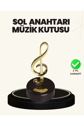 Dönen Sol Anahtarı Figürlü Müzik Kutusu Şık Hediyelik Dekor