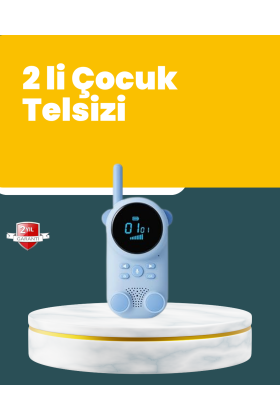 LCD Ekranlı Çocuk Telsizi – İki Yönlü Ses 1-3 km Çekim Mesafesi