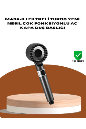 Masaj Fonksiyonlu Filtreli Duş Başlığı Dayanıklı Yapı