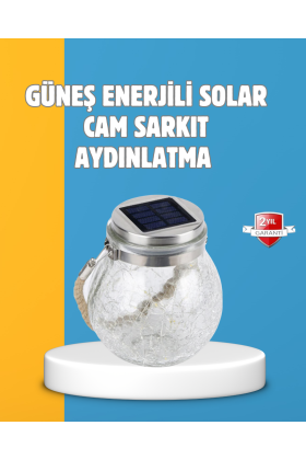 Suya Dayanıklı Güneş Enerjili Cam Şişe Sarkıt Lamba