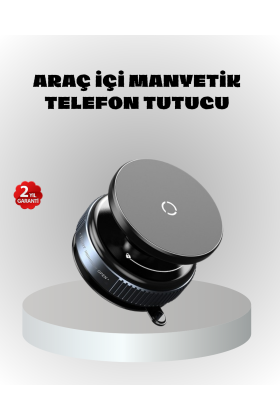 Mıknatıslı Araç Telefon Tutucu Vakum Teknolojili 360° Ayarlanabilir