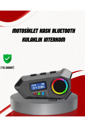 Suya Dayanıklı Bluetooth  İnterkom 5.4 Hoparlör 500mAh Batarya ve FM Radyo Özellikli