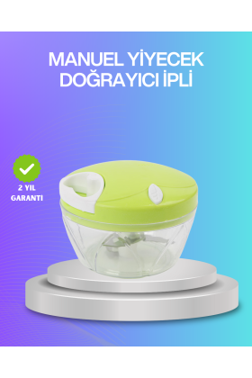 İpli Manuel Doğrayıcı Paslanmaz Çelik Bıçaklı