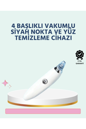 Cilt Dostu Vakumlu Siyah Nokta Temizleyici – Siyah Nokta Yağ ve Makyaj Kalıntılarına Karşı