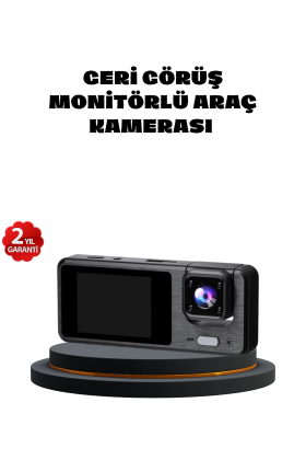 3 Kameralı Araç DVR 1080P Ön + HD Arka + İç Kamera Döngü Kayıt 2’’ Ekran