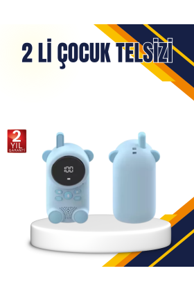 Çocuk ve Bebek Telsizi – 22 Kanal VOX Modu USB Şarjlı Renkli Ekran