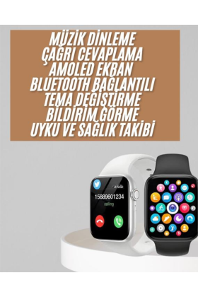 1.83 İnç Akıllı Saat Android ve İOS Uyumlu Çağrı Cevaplayabilen Adımsayar GPS Takibi